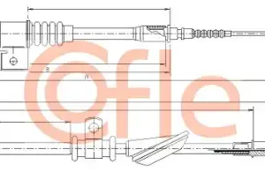 Трос ручного тормоза COFLE 92.17.2554