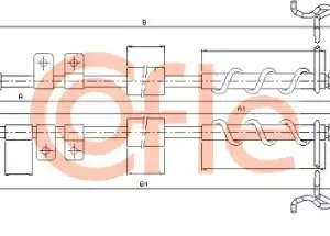 Трос ручного тормоза COFLE 92.10.5345