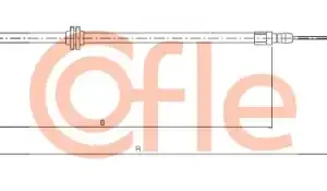 Трос ручного тормоза COFLE 92.12.3721