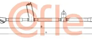 Трос ручного тормоза COFLE 92.17.4045