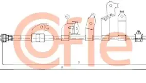Трос ручного тормоза COFLE 92.17.1099