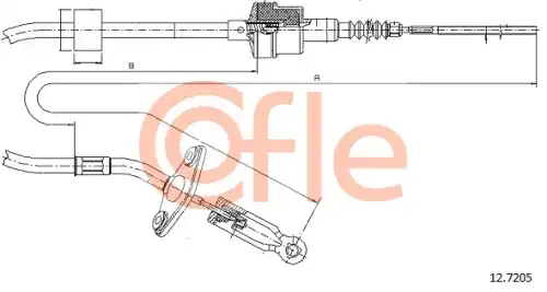 Трос сцепления COFLE 92.12.7205