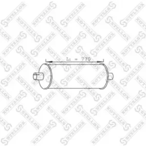 глушитель !задний L=750 Iveco Tector 82-03061-SX STELLOX