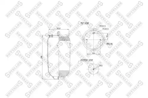 Пневмоподушка STELLOX 90-96318-SX