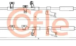 Трос ручного тормоза COFLE 92.10.5384