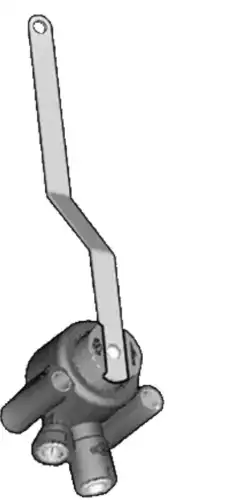 кран уровня пола !SV1490 кругл.d6 L161 Iveco Stralis K000264 KNORR