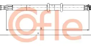 Трос ручного тормоза COFLE 92.491.12