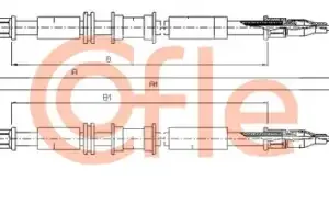 Трос ручного тормоза COFLE 92.11.5857