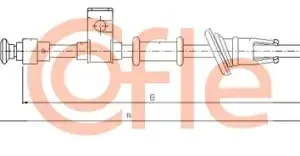 Трос ручного тормоза COFLE 92.10.8222