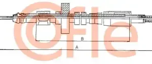 Трос ручного тормоза COFLE 92.10.7391