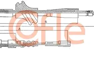 Трос ручного тормоза COFLE 92.10.753