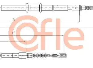Трос ручного тормоза COFLE 92.10.7545