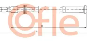 Трос ручного тормоза COFLE 92.10.9832