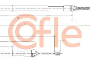 Трос ручного тормоза COFLE 92.10.6033