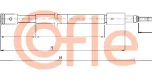 Трос ручного тормоза COFLE 92.10.4714