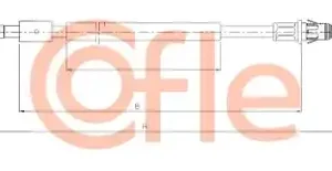 Трос ручного тормоза COFLE 92.10.6043