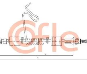 Трос ручного тормоза COFLE 92.11.5577