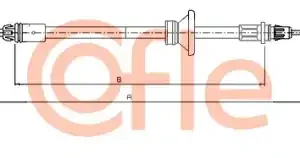 Трос ручного тормоза COFLE 92.11.6801