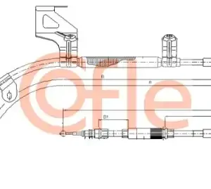 Трос ручного тормоза COFLE 92.10.7482