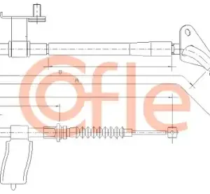 Трос ручного тормоза COFLE 92.17.0683