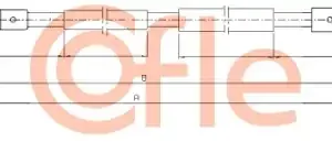 Трос ручного тормоза COFLE 92.10.4655