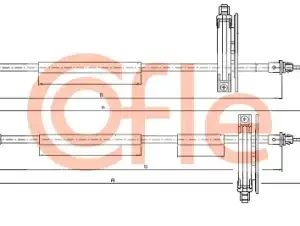Трос ручного тормоза COFLE 92.10.5357