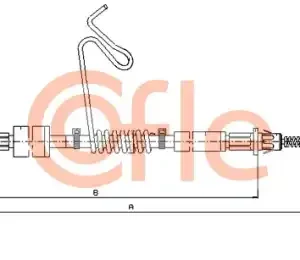 Трос ручного тормоза COFLE 92.11.5669