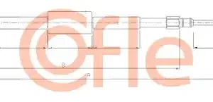 Трос ручного тормоза COFLE 92.10.6687