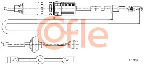 Трос сцепления COFLE 92.10.342