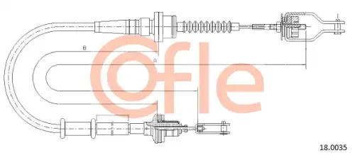 Трос сцепления COFLE 92.18.0035