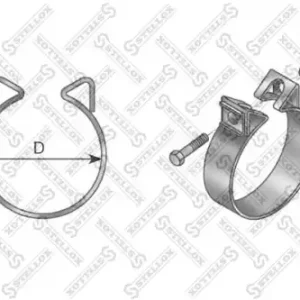 Хомут глушителя STELLOX 82-01058-SX