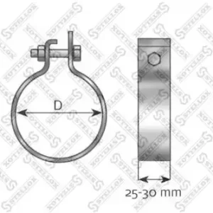 Хомут глушителя STELLOX 82-01067-SX