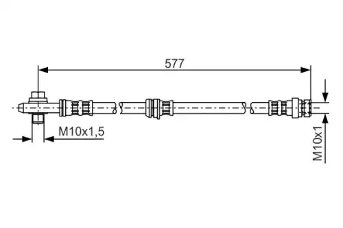 шланг торм. пер. Audi A3, VW Golf 1.4-2.0/1.9TDi/2.0TDi 03> L=577 1 987 476 282 BOSCH