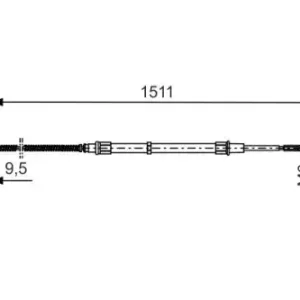 Трос ручного тормоза BOSCH 1 987 477 284