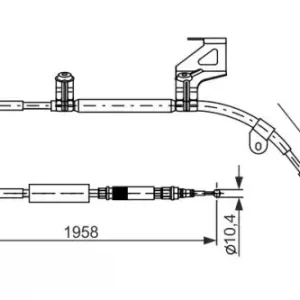 Трос ручного тормоза BOSCH 1 987 477 604