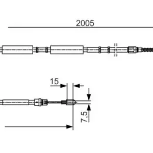 Трос ручного тормоза BOSCH 1 987 477 923
