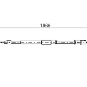 Трос ручного тормоза BOSCH 1 987 482 032
