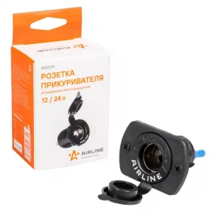 гнездо прикуривателя! встраиваемая влагозащ. 12/24В пластик AEBJ204 AIRLINE