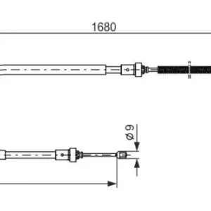 Трос ручного тормоза BOSCH 1 987 477 955