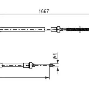Трос ручного тормоза BOSCH 1 987 477 956