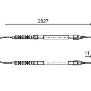 Трос ручного тормоза BOSCH 1 987 477 263