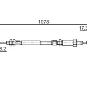Трос ручного тормоза BOSCH 1 987 482 002