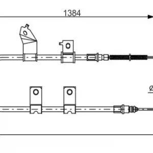 Трос ручного тормоза BOSCH 1 987 482 082