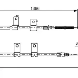 Трос ручного тормоза BOSCH 1 987 482 083
