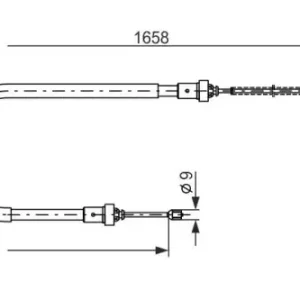Трос ручного тормоза BOSCH 1 987 482 234