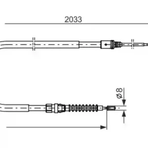 Трос ручного тормоза BOSCH 1 987 482 190
