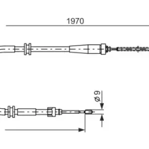 Трос ручного тормоза BOSCH 1 987 482 253