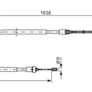 Трос ручного тормоза BOSCH 1 987 477 586