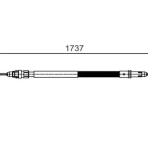Трос ручного тормоза BOSCH 1 987 482 008