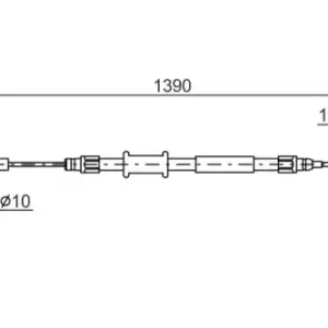 Трос ручного тормоза BOSCH 1 987 482 213